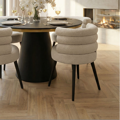 Cooper Chenille Dining Chair with Ash Legs - Light Taupe
