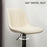 Bar Stools Set of 2 Adjustable Swivel Bar Chairs with Backrest Beige