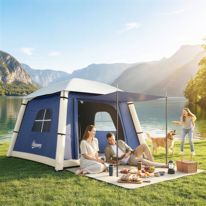 Inflatable Camping Tent, 2 Man Tent, Dark Blue