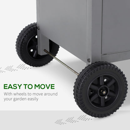 Gas BBQ Grill 4 + 1 Stainless Steel Burner Garden Barbecue Cooker