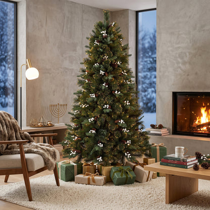 6ft Artificial Christmas Tree with 716 Branch Tips for Holiday Decor