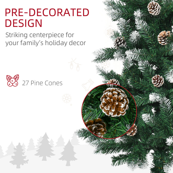 5' Snow Artificial Christmas Tree Holiday Home Décor with Pine Cones