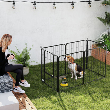 Dog Pen, 12 Panels Puppy Pen for Medium Dogs, 80cm High, Black