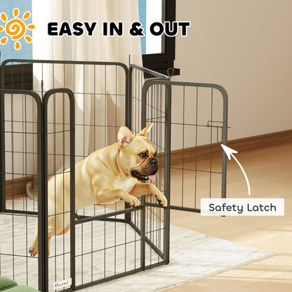 Dog Pen, 12 Panels Puppy Pen for Medium Dogs, 80cm High, Black