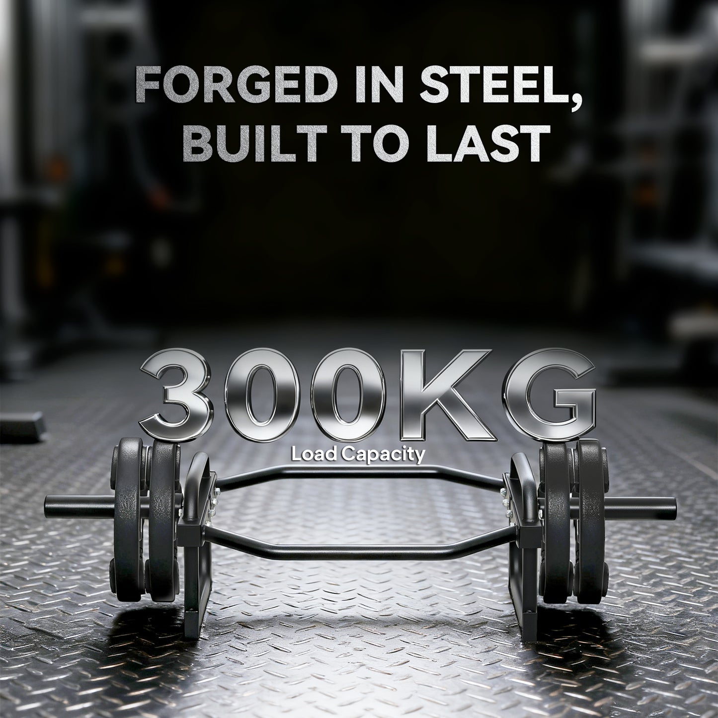 Olympic Trap Bar, 2" Hex Barbell Bar with 300kg Capacity