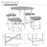 Modern Round Dining Table Set with 4 Upholstered Stools for Dining Room, Kitchen, Dinette