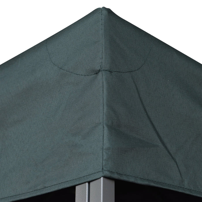 3(m) 2 Tier Gazebo Top Cover Replacement Canopy Roof Charcoal Grey