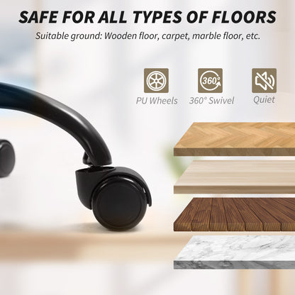 3-Tier Kitchen Cart, Multifunction Kitchen Trolley on Wheels, White