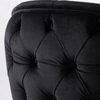 Sophia Counter Stool - Black - Silver Caps