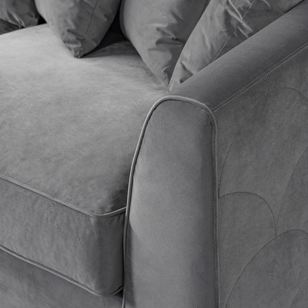 Pino Two Seat Sofa - Dove Grey - Brass Base
