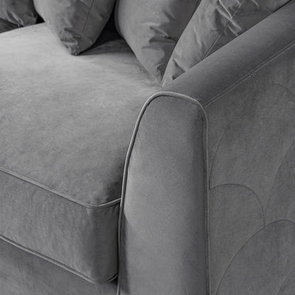 Pino Two Seat Sofa - Dove Grey - Brass Base