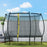 10ft Trampoline with Enclosure Net and Spring Cover, Black