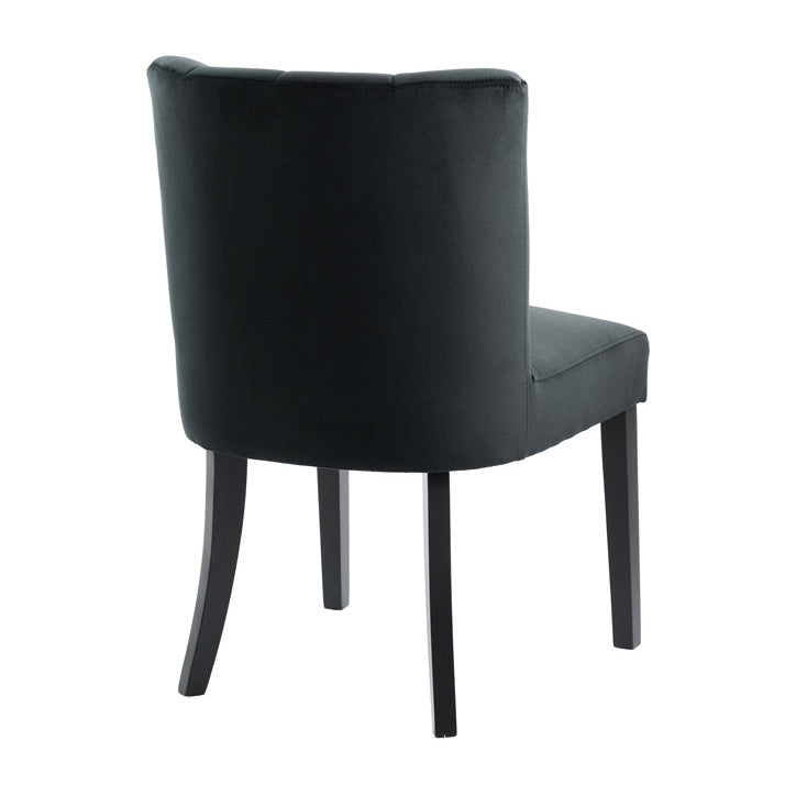 Set of 2 Hatfield Dining Chairs - Black Velvet