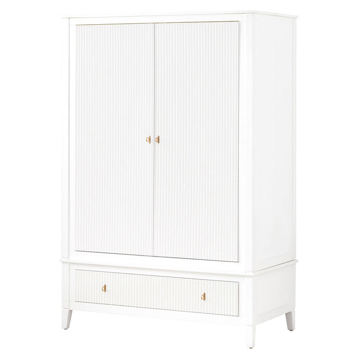 Heidi White Wardrobe Brass/Silver