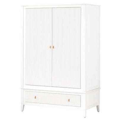 Heidi White Wardrobe Brass/Silver
