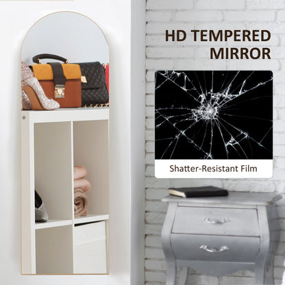 Floor Mirror Wall Mount Leaning Standing Mirror 50 x 150cm Gold Tone