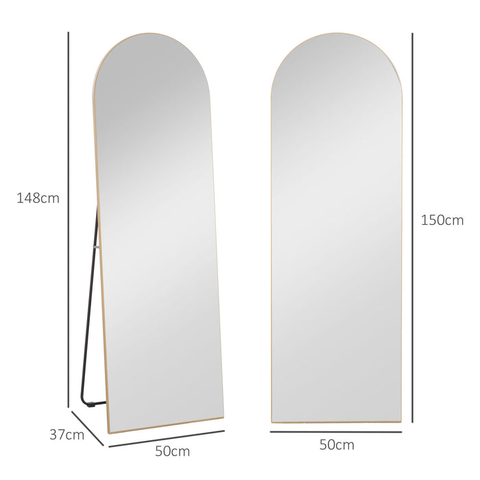 Floor Mirror Wall Mount Leaning Standing Mirror 50 x 150cm Gold Tone