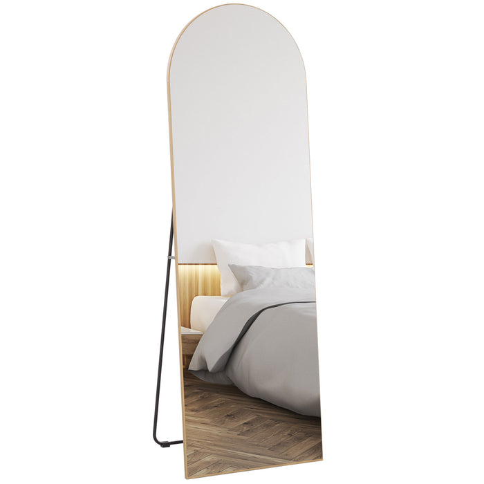 Floor Mirror Wall Mount Leaning Standing Mirror 50 x 150cm Gold Tone