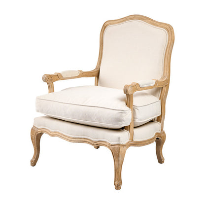 Le Brun Limed Oak French Armchair