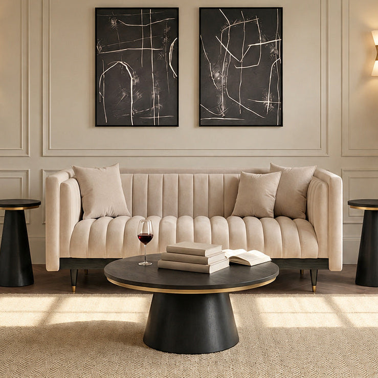 Metz Two Seat Sofa - Chalk