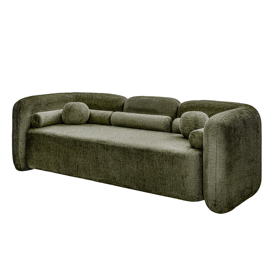 Munich Three Seat Sofa - Forest Green