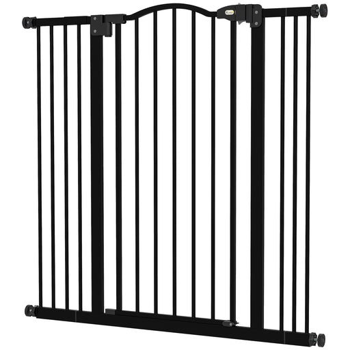 Metal Pet Safety Gate Dog Gate Folding Fence, Black