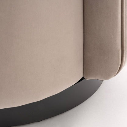 West End Swivel Dining Chair - Taupe - Black Base
