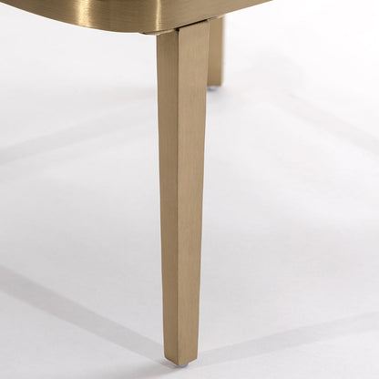 Ella Dining Chair - Taupe - Brass Base