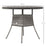 Outdoor PE Rattan Dining Table w/ Wood-plastic Composite Top, Grey