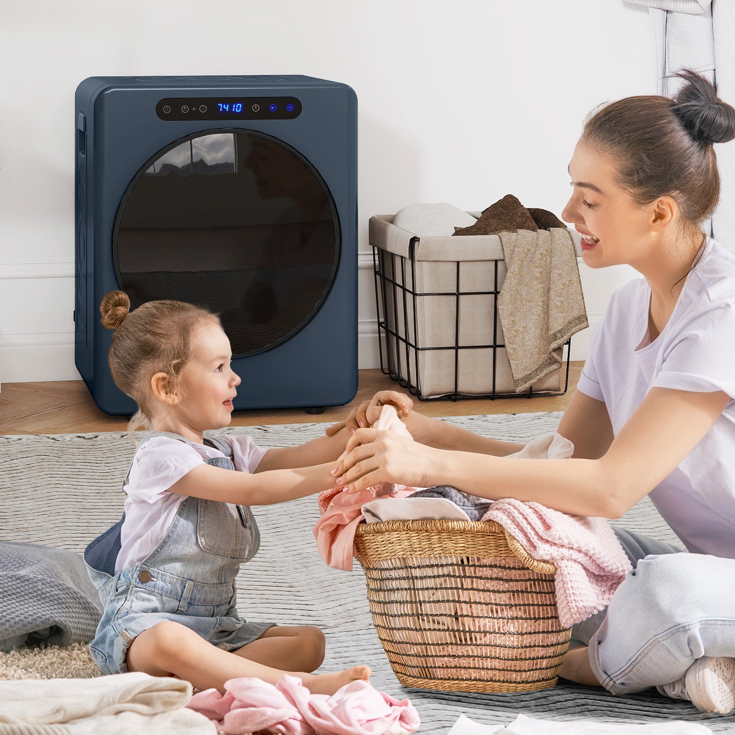 5kg Portable Vented Tumble Dryer Machine with Timer, 6 Heat Settings