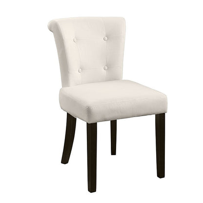 Positano Dining Chair with Back Ring / Black legs- Cream