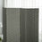 4-Panel Room Dividers, Wave Fibre Freestanding Folding Privacy Screen Panels, Partition Wall Divider for Indoor Bedroom Office, 170 cm, Grey