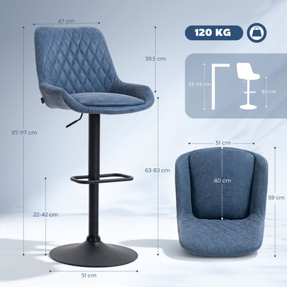 Set of 2 Artificial Plant Topiary Balls, Faux Plants, Blue