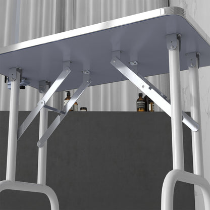 PawHut Foldable Dog Grooming Table Adjustable Arm 81x49x80 cm