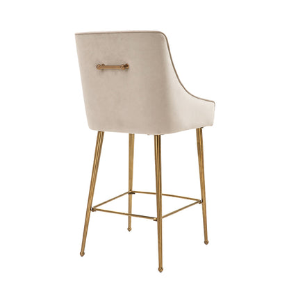 Mason Bar Stool - Chalk - Brushed Gold Legs