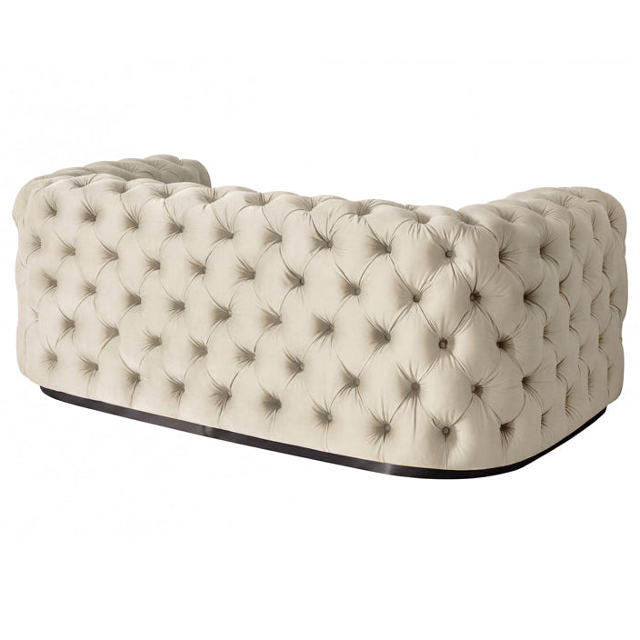 Frankfurt Two Seat Sofa – Chalk – Black Base