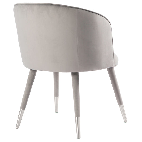 Bellucci Dining Chair - Dove Grey - Silver Caps