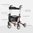 Fully Folding Rollator Walker with Seat, Backrest, Bag, Red