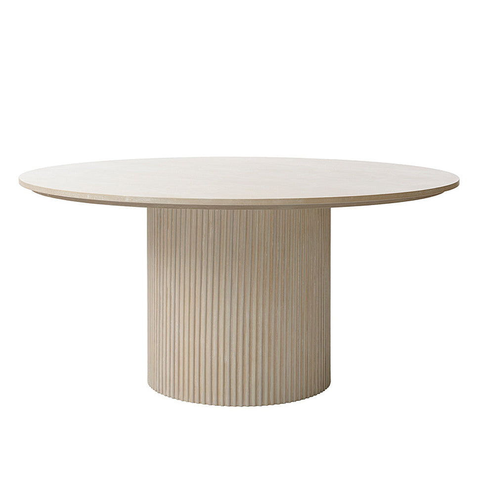 Ophelia Washed Grey Oak Circular Dining Table