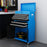 Top Chest and Roller Cabinet Combo Metal Tool Cabinet on Wheels Blue