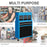 Top Chest and Roller Cabinet Combo Metal Tool Cabinet on Wheels Blue