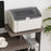 Compact Small Computer PC Desk with Sliding Keyboard Tray Storage Drawer Shelf Home Office Workstation Working Gaming Study Grey