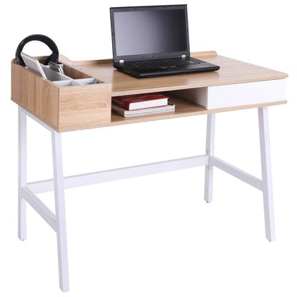 Computer Desk PC Workstation Storage Unit Metal Frame Home Office Study