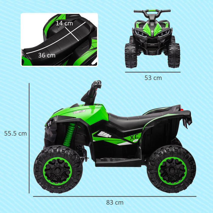 12V Electric Quad Bikes for Kids Ride On Car ATV Toy for 3-5 Years Green