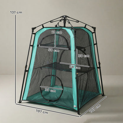 3-Tier Cat Tent, Portable Pet Tent for Indoor Outdoor