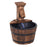 Wood Barrel Pump Patio Water Fountain Water Feature Electric Garden