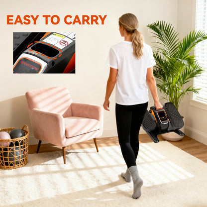 Under Desk Elliptical Machine for Home, Electric Elliptical Machine with 12 Adjustable Speed, Auto & Manual Modes, Quiet & Portable Seated Pedal Exerciser with Remote Control & LED Monitor