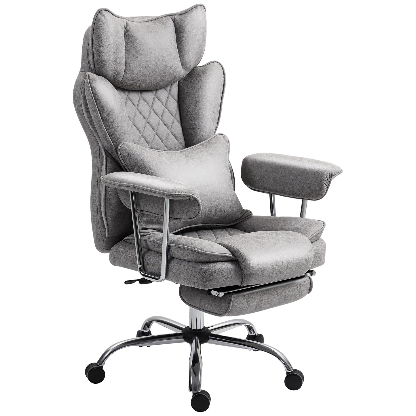 Office Chair, High Back Leathaire Desk Chair for Home, Grey