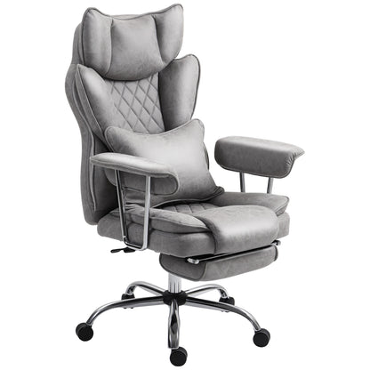 Office Chair, High Back Leathaire Desk Chair for Home, Grey