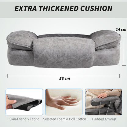 Office Chair, High Back Leathaire Desk Chair for Home, Grey